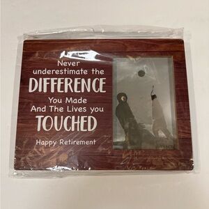 Happy retirement pic frame brand new
